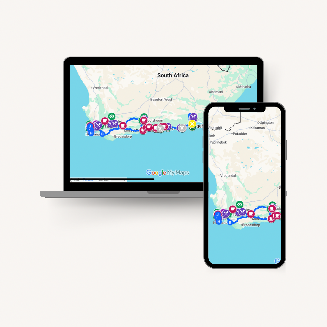 South Africa & Garden Route Google Map Recommendations